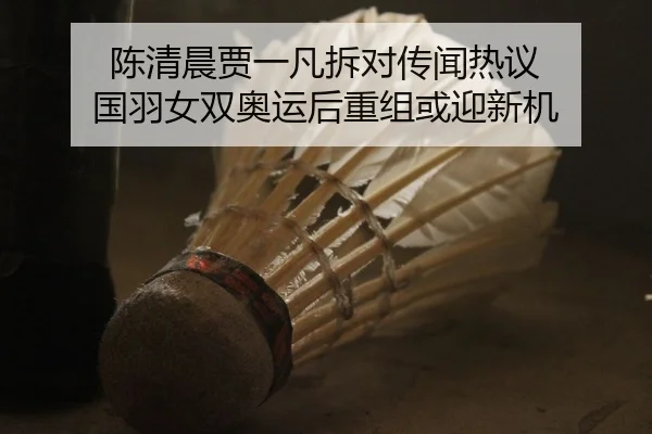 陈清晨贾一凡拆对传闻热议 国羽女双奥运后重组或迎新机